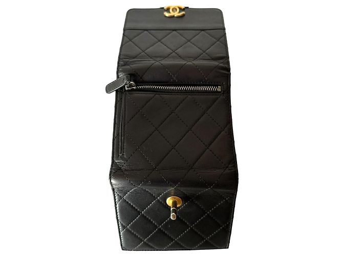 Cartera Chanel Timeless Negro Marrón oscuro - vista 7