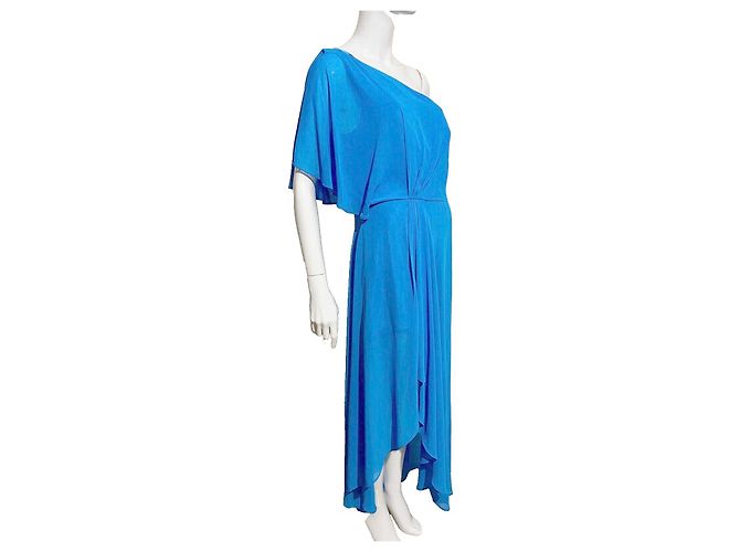 Jenny Packham Hellblaues einschultriges Abendkleid Türkis - Ansicht 3