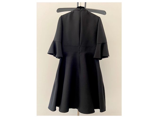 Valentino Kleid aus schwarzem Couture-Crêpe - Ansicht 2
