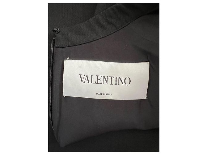 Valentino Kleid aus schwarzem Couture-Crêpe - Ansicht 4