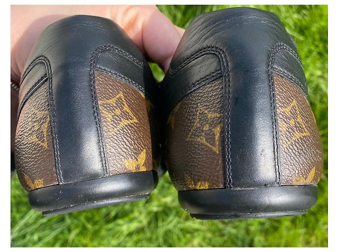 Sneakers Louis Vuitton in pelle marrone e nera da uomo Nero - vista 3