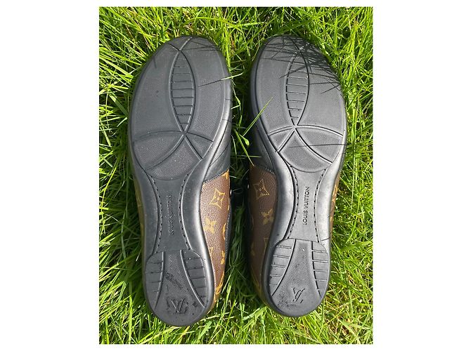 Sneakers Louis Vuitton in pelle marrone e nera da uomo Nero - vista 4