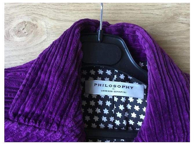 Chaqueta de algodón Philosophy di Lorenzo Serafini morada Púrpura - vista 2