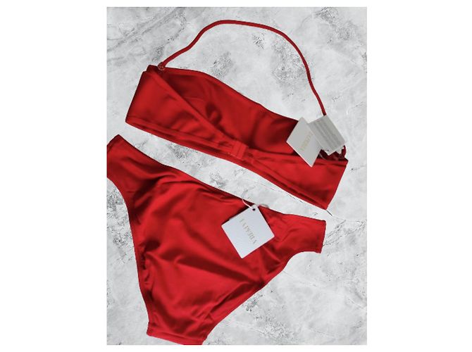 La Perla Badeanzug rot mit Tüll - Ansicht 3