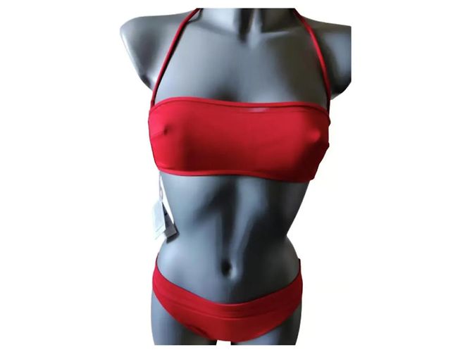La Perla Badeanzug rot mit Tüll - Ansicht 2
