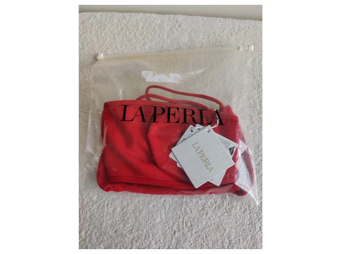 La Perla Badeanzug rot mit Tüll - Ansicht 5