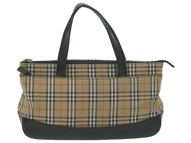 Autre Marque Burberrys Nova Check Borsa a mano Tela Beige Auth ep3023 - vista 13