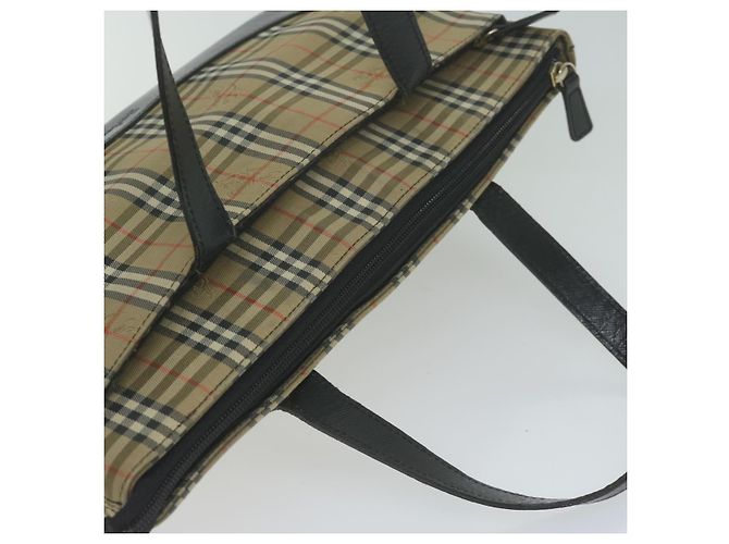 Autre Marque Burberrys Nova Check Borsa a mano Tela Beige Auth ep3023 - vista 6