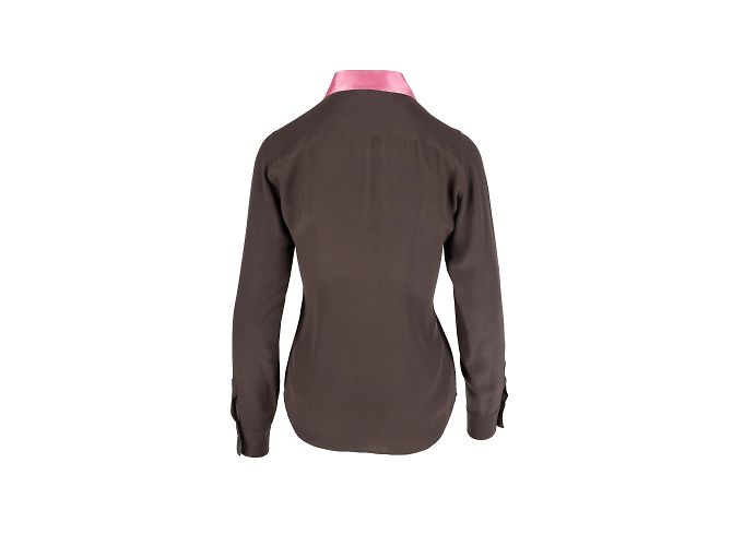 Moschino Camicia in seta economica e chic Marrone - vista 2