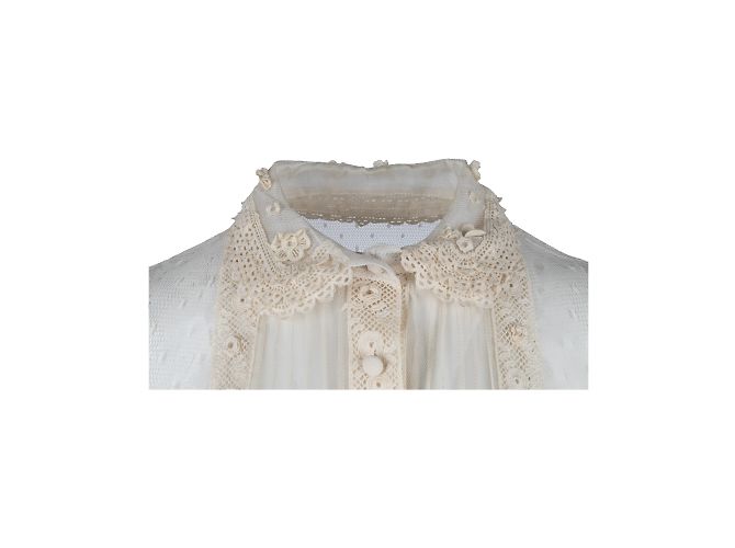 Camicia in pizzo trasparente Red Valentino Beige - vista 3