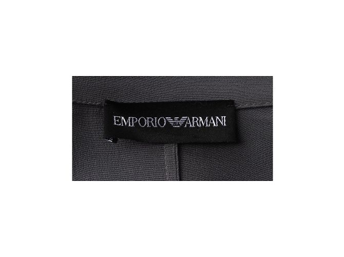 Camicia in seta Emporio Armani Grigio - vista 5