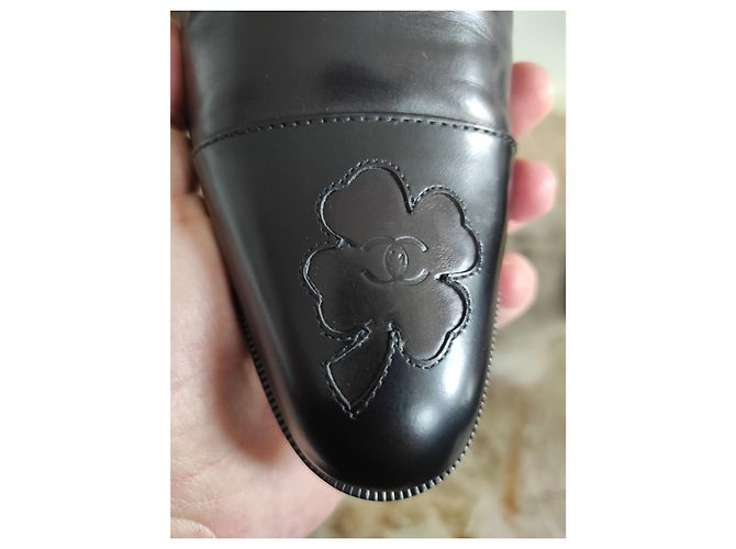 Chanel – Vintage-Schnürschuhe Schwarz - Ansicht 2
