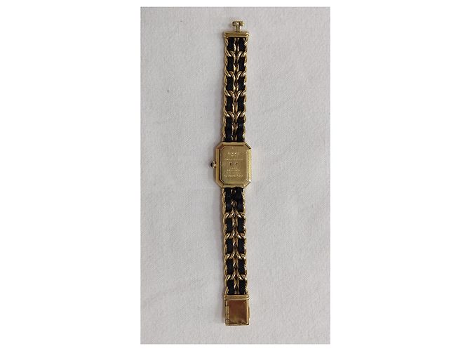 Orologio Chanel Première placcato oro e pelle nera Nero D'oro - vista 5