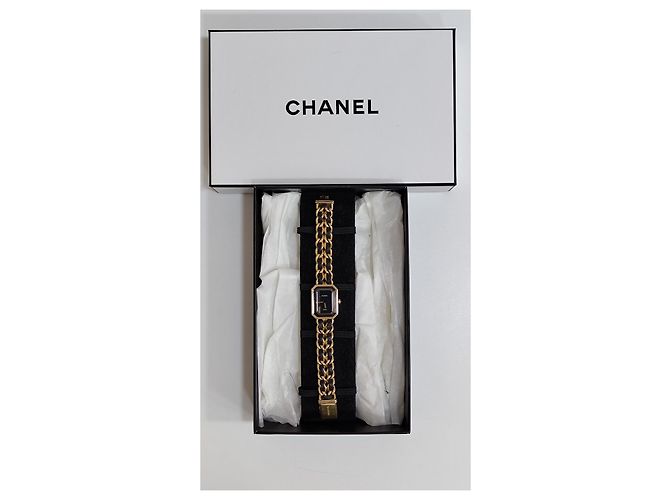 Orologio Chanel Première placcato oro e pelle nera Nero D'oro - vista 9