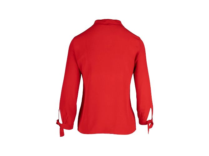Moschino Camicia con nodo economico e chic Rosso - vista 3