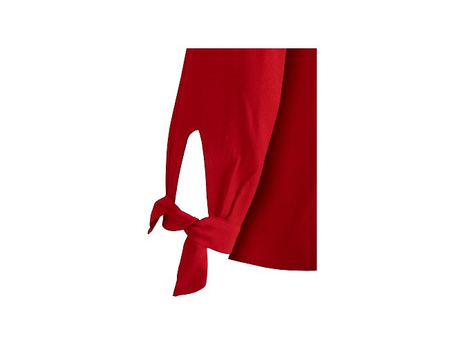 Moschino Camicia con nodo economico e chic Rosso - vista 5
