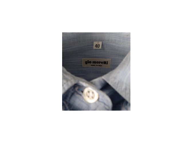 Autre Marque Camicia Gio Moretti con Volant Blu - vista 6
