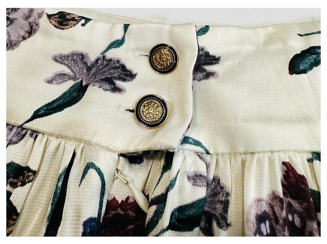 Falda midi de satén con estampado floral Sanders Ganni Multicolor - vista 4