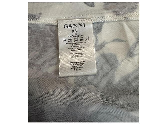 Falda midi de satén con estampado floral Sanders Ganni Multicolor - vista 6