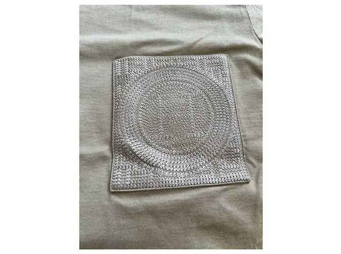 T-shirt Hermès Brodee in cotone Taupe - vista 2