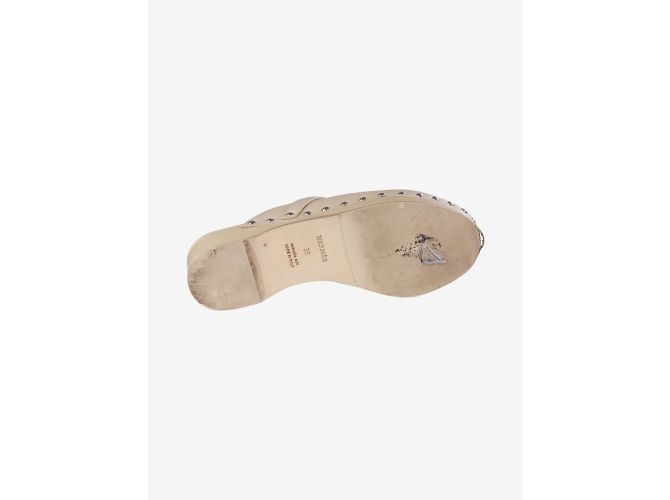 Kelly Hermès Cremefarbene Carlotta Clog-Mules – Größe EU 38 Roh - Ansicht 5