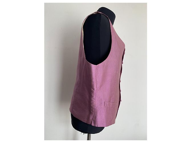 Gilet da abito Christian Dior in seta lavanda - vista 12