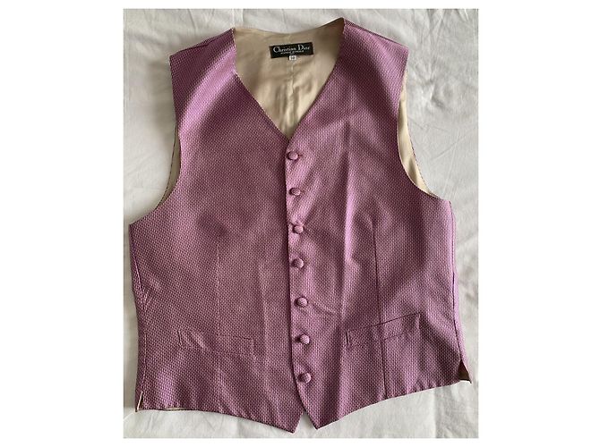 Gilet da abito Christian Dior in seta lavanda - vista 2