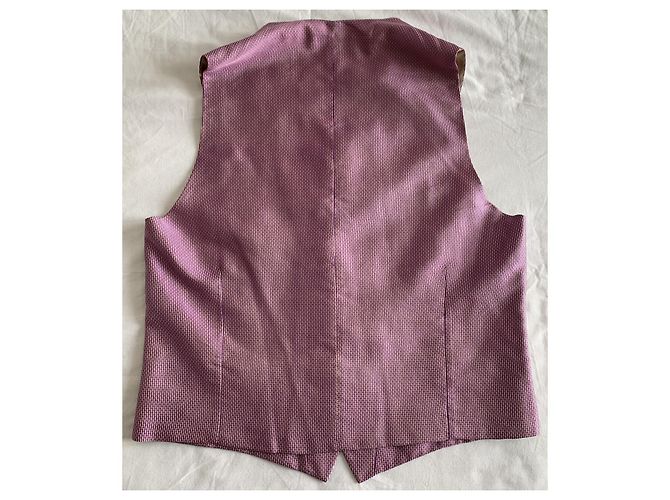 Gilet da abito Christian Dior in seta lavanda - vista 4