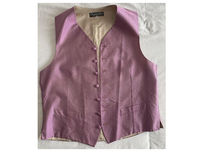 Gilet da abito Christian Dior in seta lavanda - vista 5