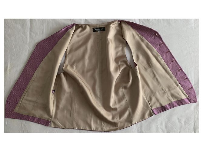 Gilet da abito Christian Dior in seta lavanda - vista 7
