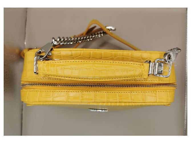 Borsa Barbara The Kooples in pelle gialla effetto coccodrillo Giallo Silver hardware - vista 10