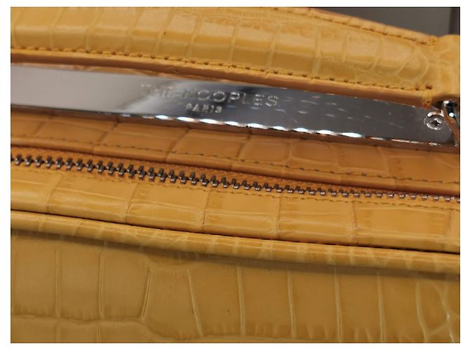 Borsa Barbara The Kooples in pelle gialla effetto coccodrillo Giallo Silver hardware - vista 19