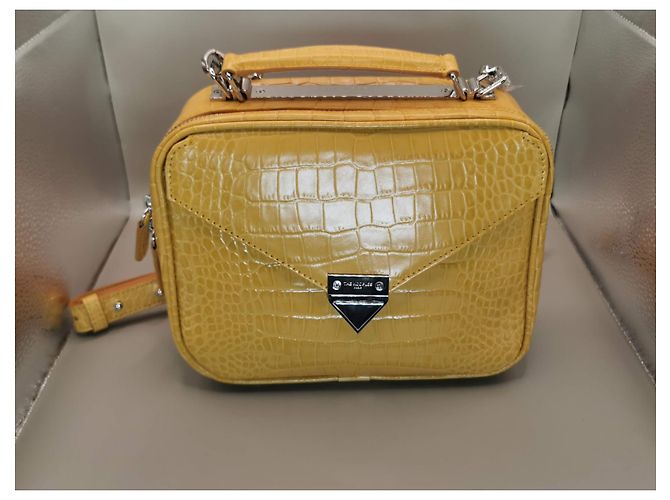 Borsa Barbara The Kooples in pelle gialla effetto coccodrillo Giallo Silver hardware - vista 20
