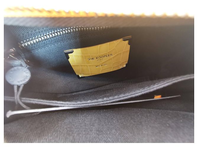 Borsa Barbara The Kooples in pelle gialla effetto coccodrillo Giallo Silver hardware - vista 8