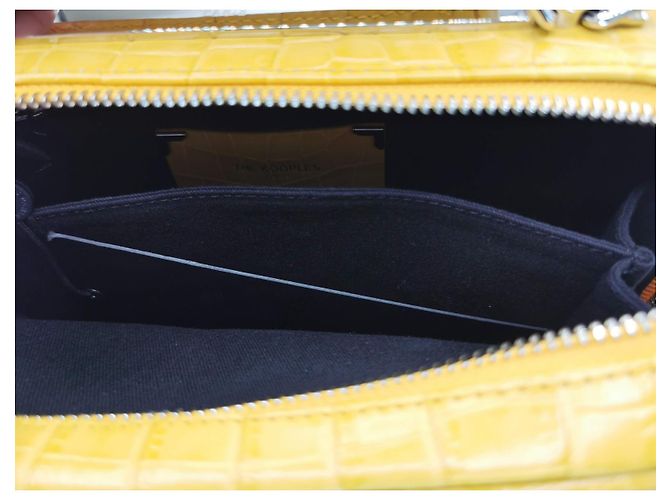 Borsa Barbara The Kooples in pelle gialla effetto coccodrillo Giallo Silver hardware - vista 9