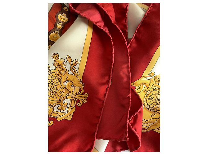 Sciarpa di seta Hermès Court Harness Multicolore - vista 11