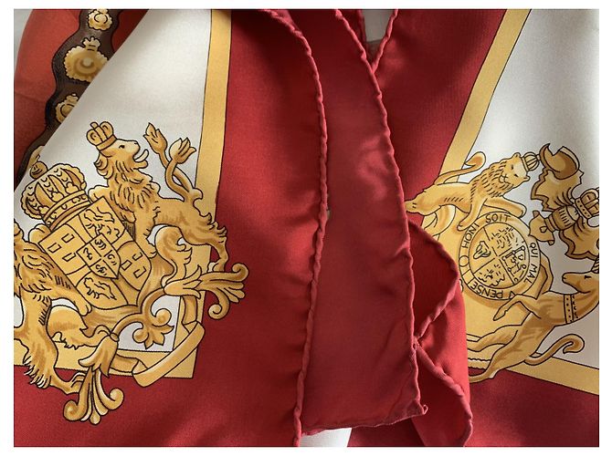 Sciarpa di seta Hermès Court Harness Multicolore - vista 12