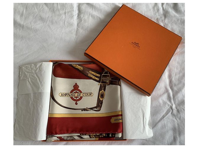 Sciarpa di seta Hermès Court Harness Multicolore - vista 3