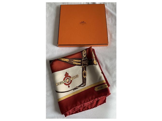 Sciarpa di seta Hermès Court Harness Multicolore - vista 8
