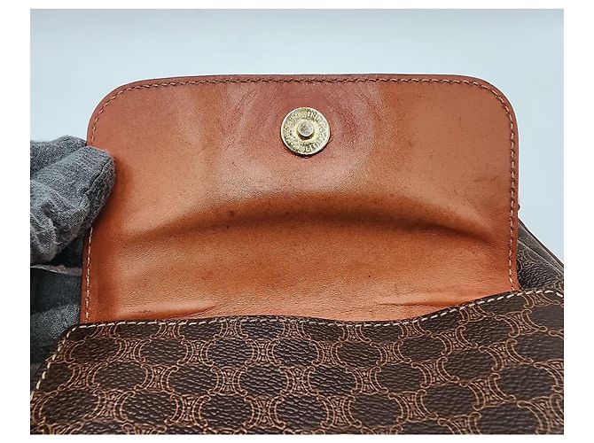 Céline Borsa con coulisse Celine Sac Seau Marrone - vista 12