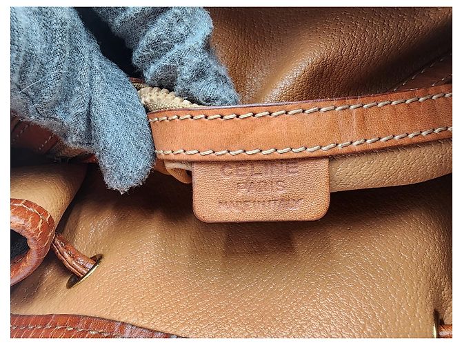 Céline Borsa con coulisse Celine Sac Seau Marrone - vista 16