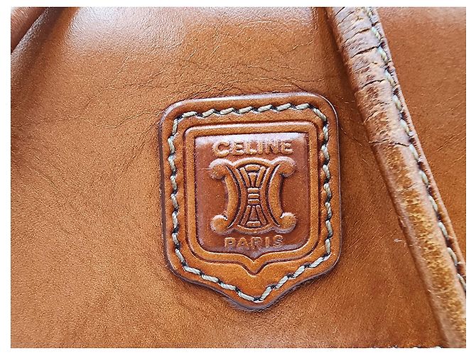 Céline Borsa con coulisse Celine Sac Seau Marrone - vista 7