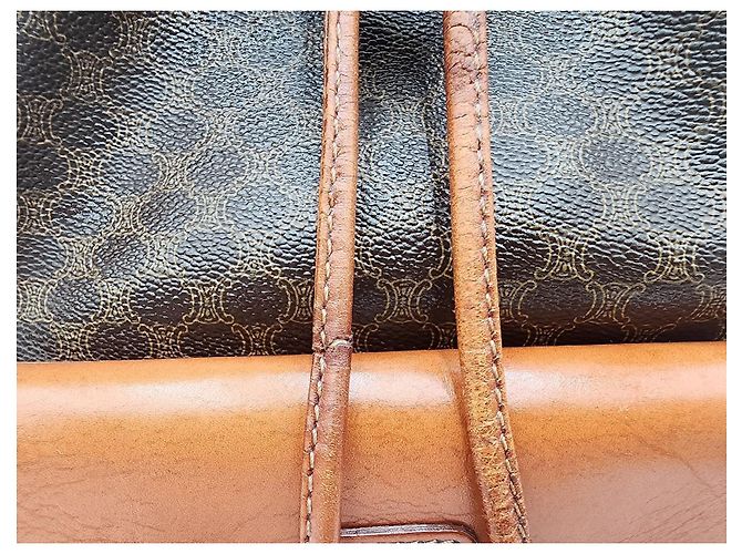 Céline Borsa con coulisse Celine Sac Seau Marrone - vista 8