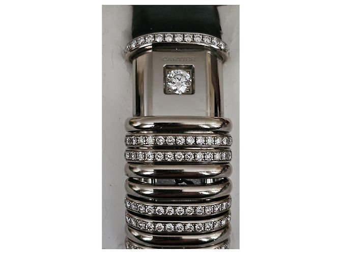 Relógio Cartier Déclaration 2216 em ouro branco e diamantes Prata - vista 3