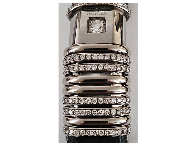 Relógio Cartier Déclaration 2216 em ouro branco e diamantes Prata - vista 4