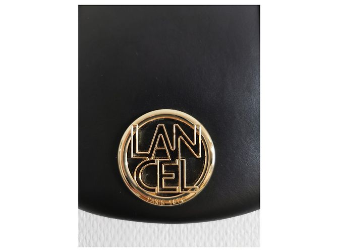 Borsa hobo Lancel in pelle nera con finiture oro Nero Gold hardware - vista 5