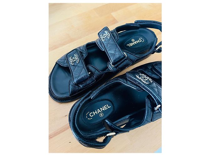 Cambon Chanel Sandalen Schwarz - Ansicht 2