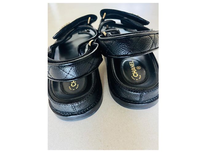 Cambon Chanel Sandalen Schwarz - Ansicht 8