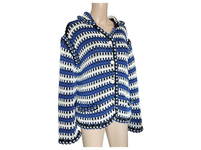 Giacca Chanel bianca, Collezione Cruise blu e nera 2021 Multicolore - vista 2
