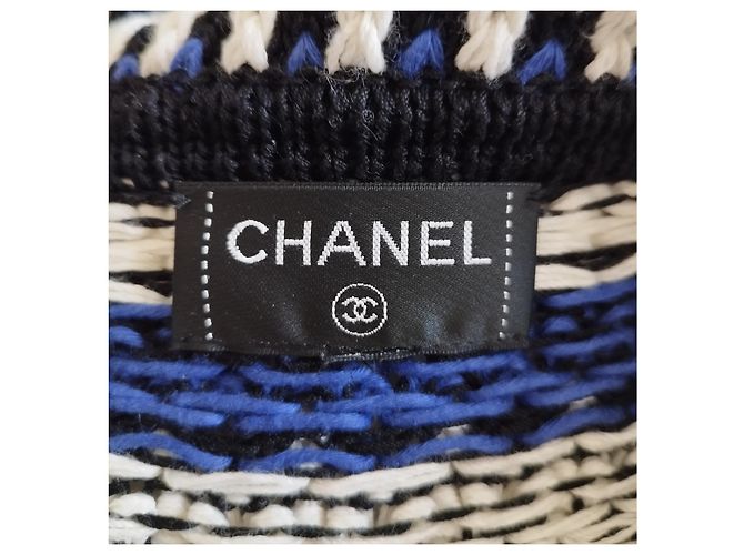 Giacca Chanel bianca, Collezione Cruise blu e nera 2021 Multicolore - vista 6